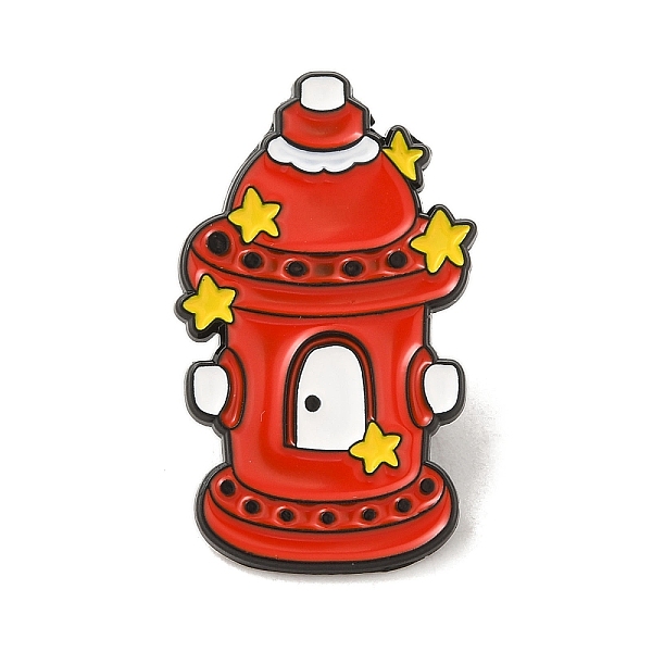 

PandaHall Fire Extinguishing Theme Black Alloy Enamel Pin Brooches, Hydrant, 30.5x18x1.5mm Alloy Tool