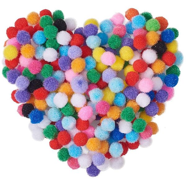

PandaHall 10mm Multicolor Assorted Pom Poms Balls About 2000pcs for DIY Doll Craft Party Decoration Wool Multicolor