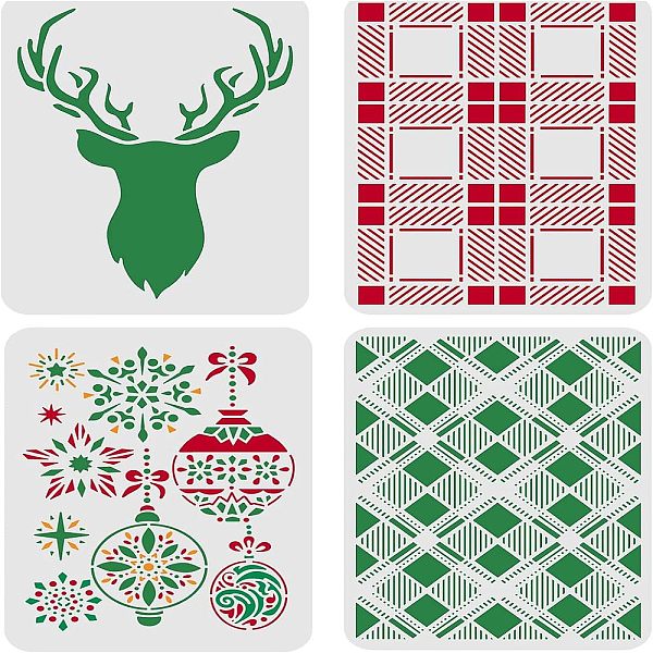 

PandaHall PET Hollow out Drawing Painting Stencils Sets for Kids Teen Boys Girls, for DIY Scrapbooking, School Projects, Christmas Themed...