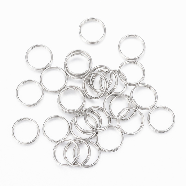 

PandaHall 304 Stainless Steel Split Rings,Double Loops Jump RingsJump Rings, Stainless Steel Color, 8x1mm, about 7mm inner diameter 304...