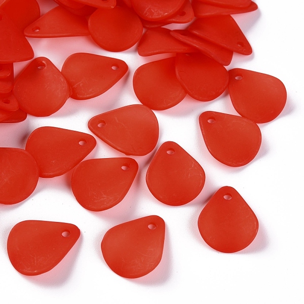 

PandaHall Transparent Frosted Acrylic Pendants, Petaline, Red, 17x14x2.5mm, Hole: 1.8mm, about 2330pcs/500g Acrylic Petaline Red