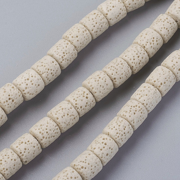 Brins de perles de pierre de lave naturelle