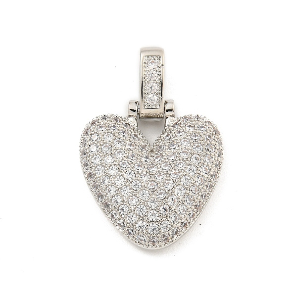 Pendenti in ottone con pavé di micro zirconi cubici trasparenti
