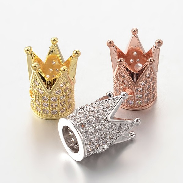 

PandaHall Brass Micro Pave Cubic Zirconia Beads, Crown, Lead Free & Nickel Free, Mixed Color, 12x9mm, Hole: 1mm and 5mm Brass+Cubic Zirconia...