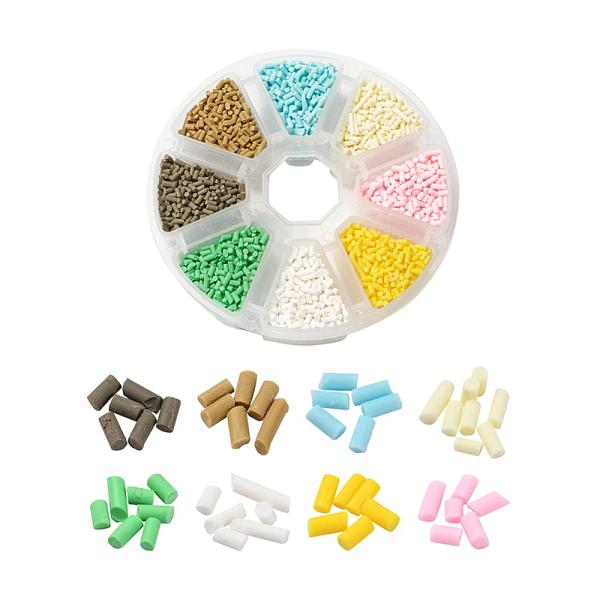 

PandaHall 8000Pcs 8 Colors Handmade Polymer Clay Sprinkle Beads, Fake Food Craft, No Hole, Column, Mixed Color, 2~6x1.5mm, 1000pcs/color..., Multicolor