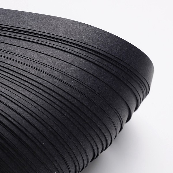 

PandaHall Quilling Paper Strips, Black, 530x10mm, about 120strips/bag Paper Black