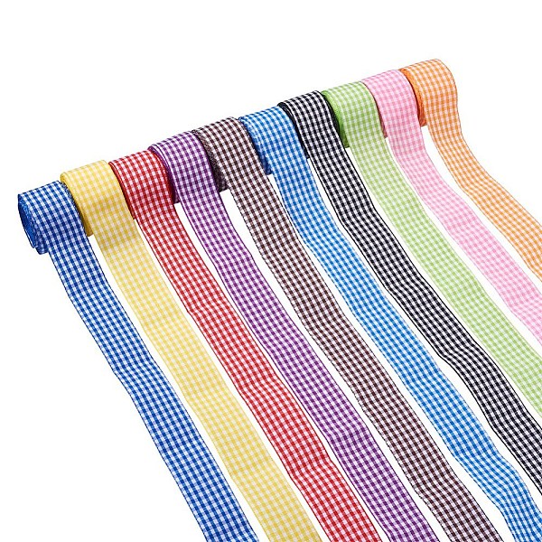 

PandaHall 50Meters 10 Colors Polyester Ribbon, Tartan Ribbon, for Gift Wrapping, Floral Bows Crafts Decoration, Mixed Color, 1 inch(25mm)..., Multicolor