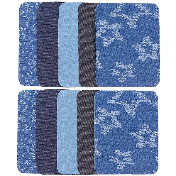 

PandaHall Gorgecraft 10Pcs 5 Styles Cloth Iron on/Sew on Repair Patches, Elbow Knee Appliques, for Sweatshirt Loose T Shirt Jeans, Rounded...