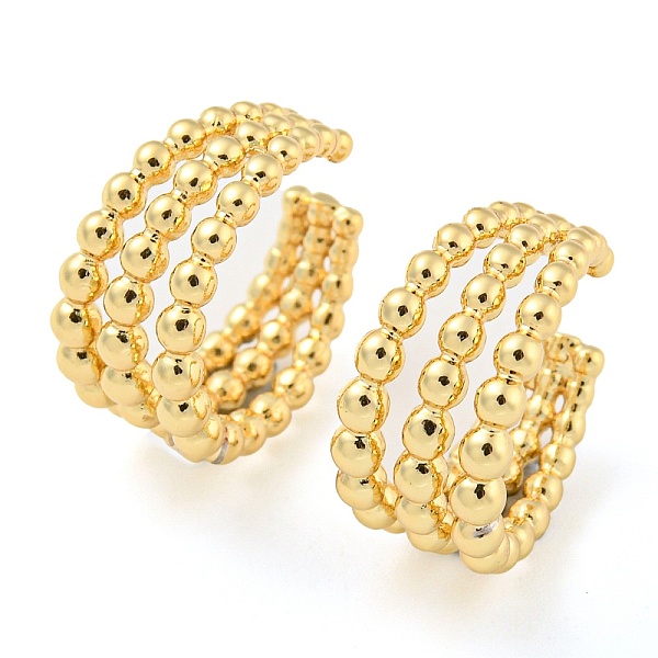 

PandaHall Brass Cuff Earrings, Double Lines Non Piercing Earrings, Cadmium Free & Lead Free, Long-Lasting Plated, Real 18K Gold Plated...