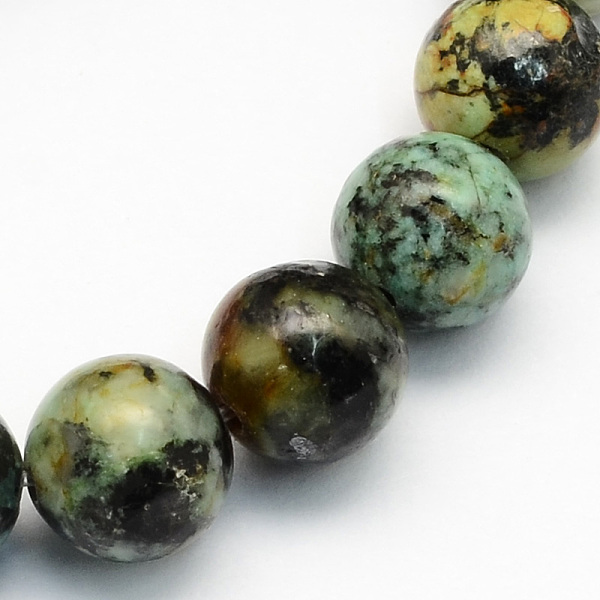 

PandaHall Natural African Turquoise(Jasper) Round Beads Strands, 4.5mm, Hole: 1mm, about 86pcs/strand, 15 inch African Turquoise(Jasper)...