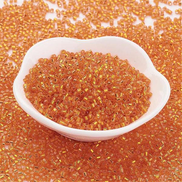 

PandaHall TOHO Japanese Seed Beads, Two Cut Hexagon, (30B) Silver Lined Hyacinth, 11/0, 2x2mm, Hole: 0.6mm, about 44000pcs/pound Glass..., Orange
