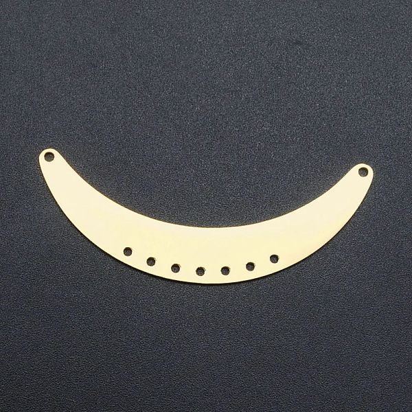 

PandaHall 201 Stainless Steel Chandelier Components Links, 9 hole Links, Laser Cut, Moon, Golden, 20x53x1mm, Hole: 1.6mm 201 Stainless Steel...