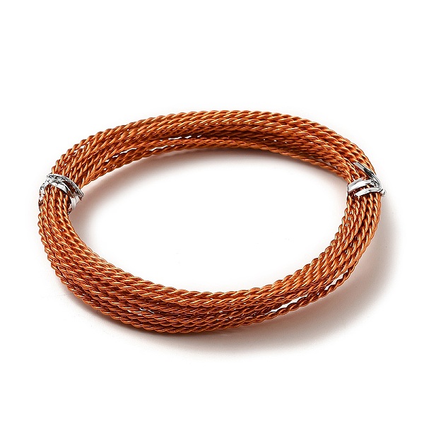 PandaHall Aluminum Wire, Twisted Round, Chocolate, 1.6mm, about 16.40 Feet(5m)/Roll Aluminum Twisted Round Brown