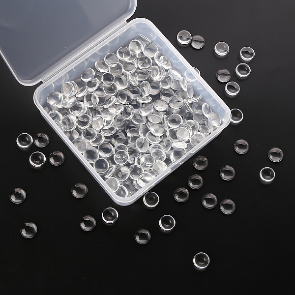 

PandaHall 200Pcs Transparent Glass Cabochons, Clear Dome Cabochon for Cameo Photo Pendant Jewelry Making, Clear, 11.5~12x4mm, 200pcs/Box...