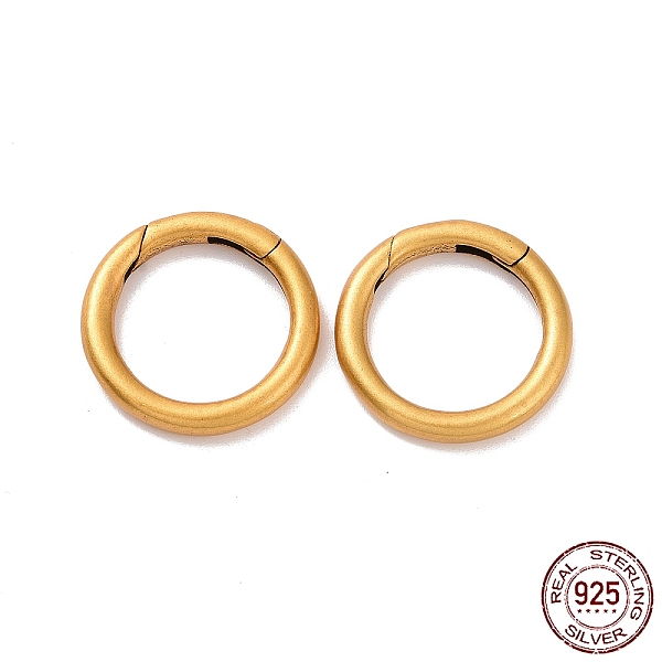 

PandaHall 925 Sterling Silver Spring Gate Rings, Antique Golden, 16.5x2mm, Inner Diameter: 12mm Sterling Silver