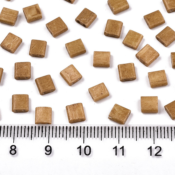 

PandaHall 2-Hole Glass Seed Beads, Baking Paint, Rectangle, Goldenrod, 5x4.5~5.5x2~2.5mm, Hole: 0.5~0.8mm, about 1180pcs/bag Glass Rectangle..., Gold
