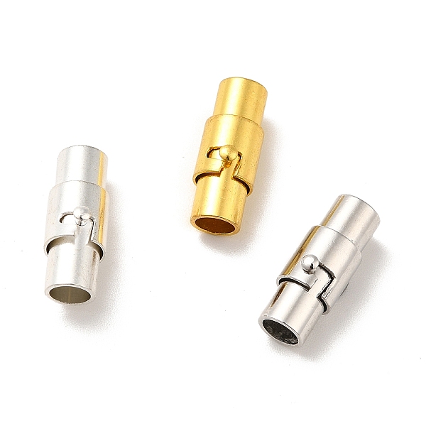 

PandaHall Brass Locking Tube Magnetic Clasps, Column, Mixed Color, 15x6mm, Hole: 4mm Brass Column
