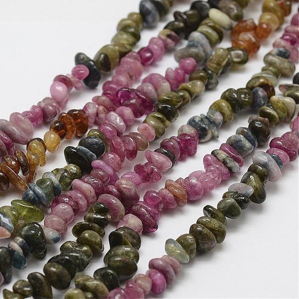 

PandaHall Natural Tourmaline Beads Strands, Chip, Colorful, 3~5x7~13x2~4mm, Hole: 0.4mm, 16 inch Tourmaline Chip