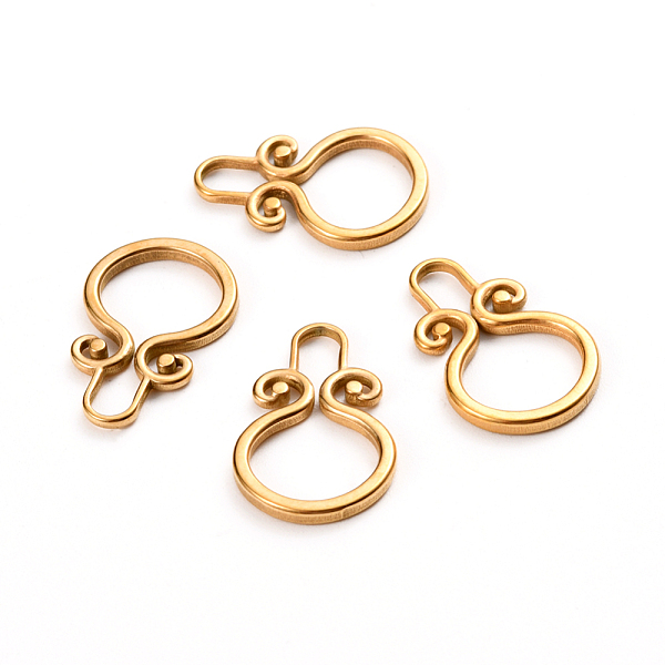 

PandaHall Ion Plating(IP) 304 Stainless Steel Toggle Clasps Parts, Ring, Golden, 22.5x15x2mm, Hole: 6x3.5mm, inner diameter: 11mm 304...
