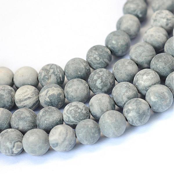 

PandaHall Frosted Natural Polychrome Jasper/Picasso Stone/Picasso Jasper Beads Strands, Round, 4mm, Hole: 1mm, about 88pcs/strand, 15.5 inch...