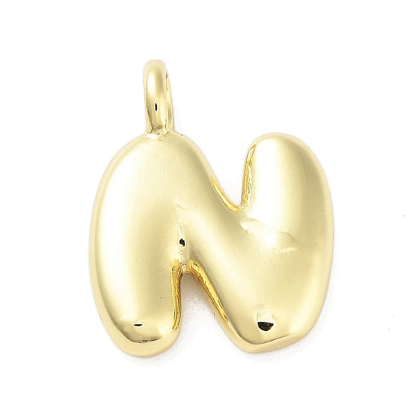 

PandaHall Rack Plating Brass Pendants, Cadmium Free & Lead Free, Long-Lasting Plated, Real 18K Gold Plated, Letter N, 17x13.5x4.5mm, hole...