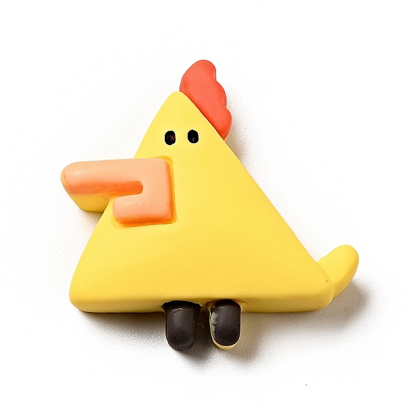 

PandaHall Cartoon Animal Opaque Resin Cabochons, Rooster, Yellow, Rooster, 23x23.5x7.5mm Resin Rooster Yellow