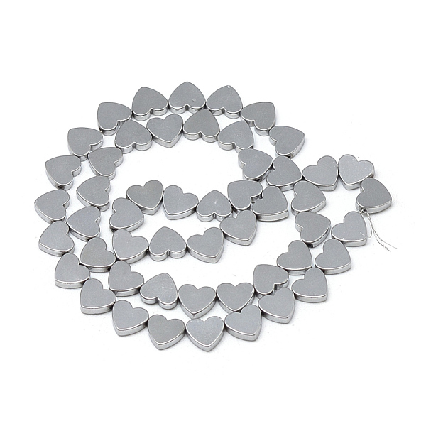 

PandaHall Electroplate Non-magnetic Synthetic Hematite Beads Strands, Heart, Platinum Plated, 6x5.5x2mm, Hole: 0.5mm, about 68pcs/strand...