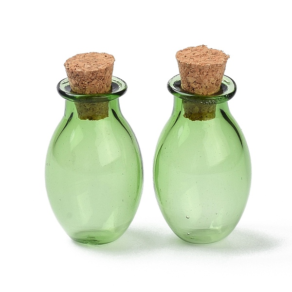 Oval Glass Cork Bottles Ornament
