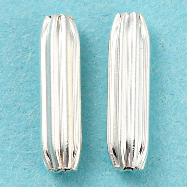 

PandaHall Eco-friendly Brass Beads, Cadmium Free & Lead Free, Long-Lasting Plated, Corrugated Column, 925 Sterling Silver Plated, 10x3mm...