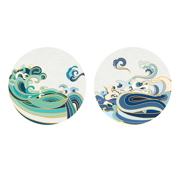 

PandaHall PVC Wall Stickers, Wall Decoration, Wave Pattern, 390x800mm PVC Others