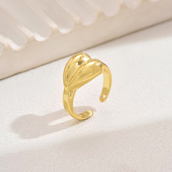 Brass Cuff Rings Fo… - image