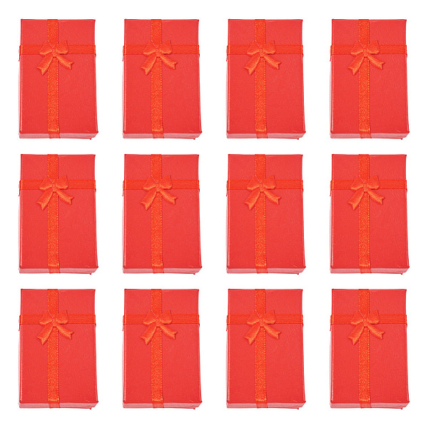 

PandaHall Cardboard Bracelet Storage Boxes, Rectangle with Bowknot, FireBrick, 8.25x5.4x2.45cm Paper Rectangle Red