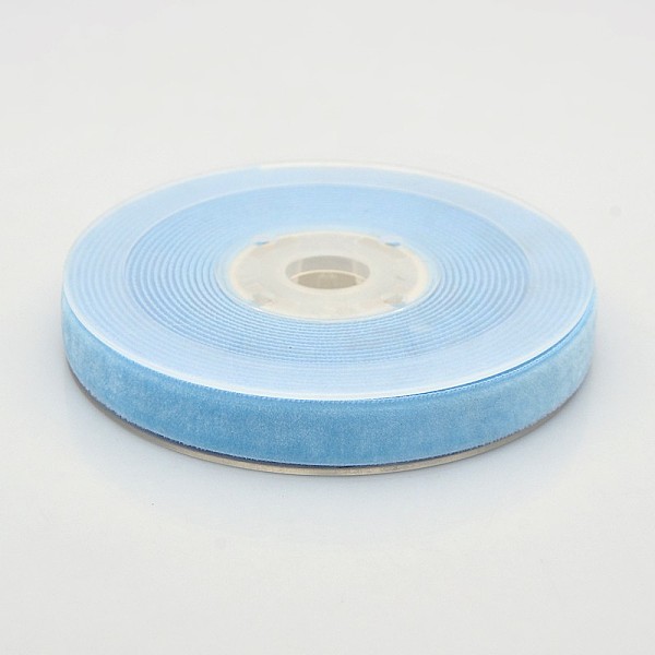 

PandaHall Polyester Velvet Ribbon for Gift Packing and Festival Decoration, Light Sky Blue, 1/2 inch(13mm), about 25yards/roll(22.86m/roll)...