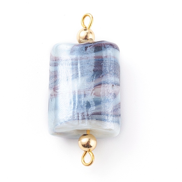 

PandaHall Handmade Lampwork Pearlized beads Links Connectors, with Iron Loops, Rectangle, Golden, 33.5~35x15.5~16.5x9~9.5mm, Hole: 1.8mm..., Black
