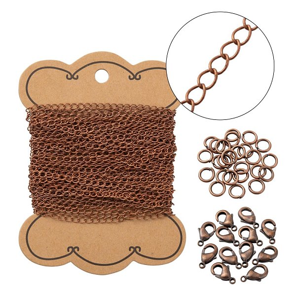 DIY Brass Twisted Chains Necklace Making Kits