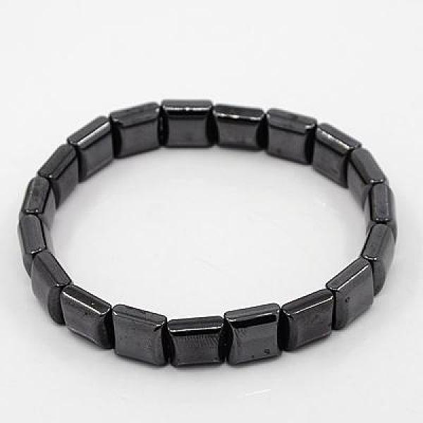 

PandaHall Fashionable Hematite Stretchy Bracelets, Black, Inner Diameter: 1-7/8 inch(4.9cm) Hematite Black
