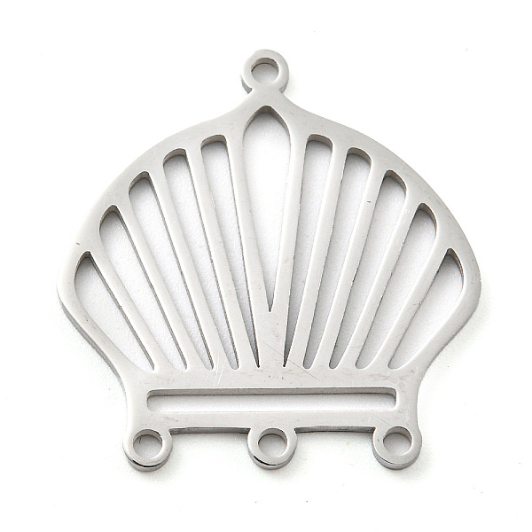 

PandaHall 304 Stainless Steel Chandelier Component Links, Laser Cut, Shell Shape, Stainless Steel Color, 25x23.5x1mm, Hole: 1.4mm 304...