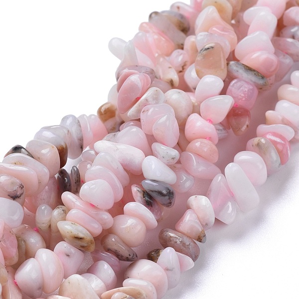 

PandaHall Natural Pink Opal Beads Strands, Chips, 7~18x5.5~8x2.5~5.5mm, Hole: 0.7mm, 15.75 inch(40cm) Pink Opal Chip