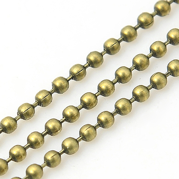 

PandaHall Iron Ball Chains, Beads Chain, Soldered, with Spool, Lead Free & Cadmium Free & Nickel Free, Antique Bronze, 1.5mm, about 32.8...