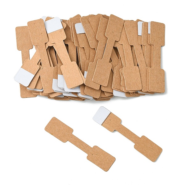 

PandaHall Paper Fold Over Blank Sticky Price Tags, Rectangle, Peru, 6x1.3x0.02cm Paper Rectangle Brown