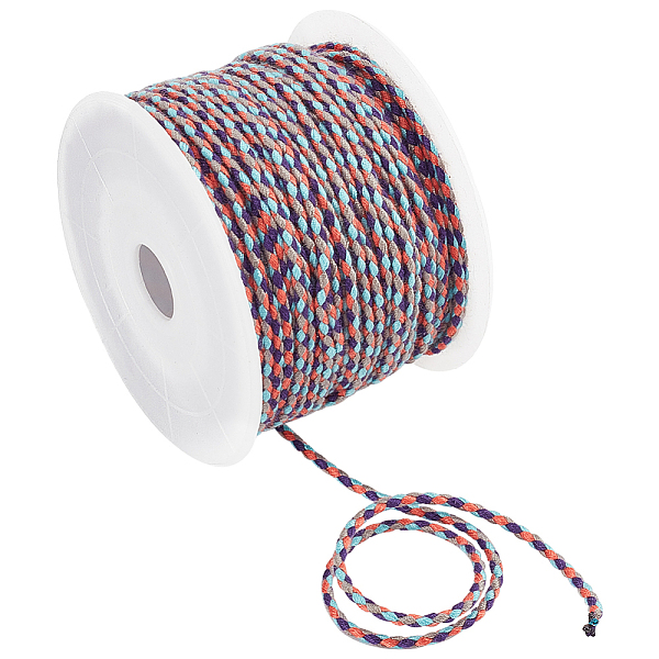 

PandaHall BENECREAT 27 Yards Polyester Friendship Bracelet Cord, 2mm Purple Blue Orange Gray Wave Handmade Braided Cord for Handmade...