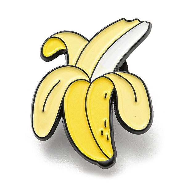 

PandaHall Enamel Pins, Black Zinc Alloy Brooch, Banana, 28.5x22x1.4mm Alloy+Enamel Banana Yellow