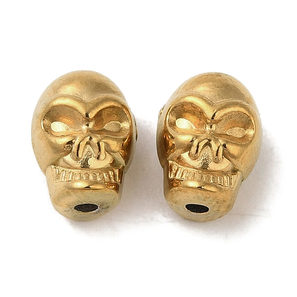

PandaHall Ion Plating(IP) 304 Stainless Steel Beads, Skull, Golden, 9.5x7x5.5mm, Hole: 2.2mm 304 Stainless Steel Skull
