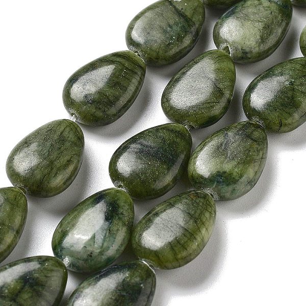 

PandaHall Natural Xinyi Jade/Chinese Southern Jade Beads Strands, Flat Teardrop, 17.5~18x13~13.5x6mm, Hole: 1.2~1.4mm, about 11pcs/strand...