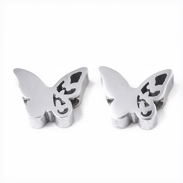 

PandaHall 304 Stainless Steel Beads, Butterfly, Stainless Steel Color, 8x10x3mm, Hole: 2mm 304 Stainless Steel Butterfly