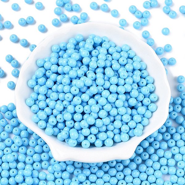 Opaque Baking Painted Glass Beads