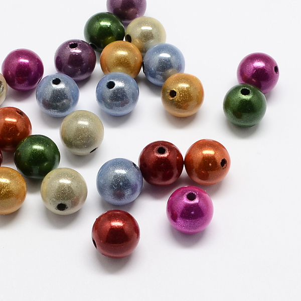 

PandaHall Spray Painted Acrylic Beads, Miracle Beads, Round, Bead in Bead, Mixed Color, 18mm, Hole: 1.5~2mm, about 174pcs/500g Acrylic Round..., Multicolor