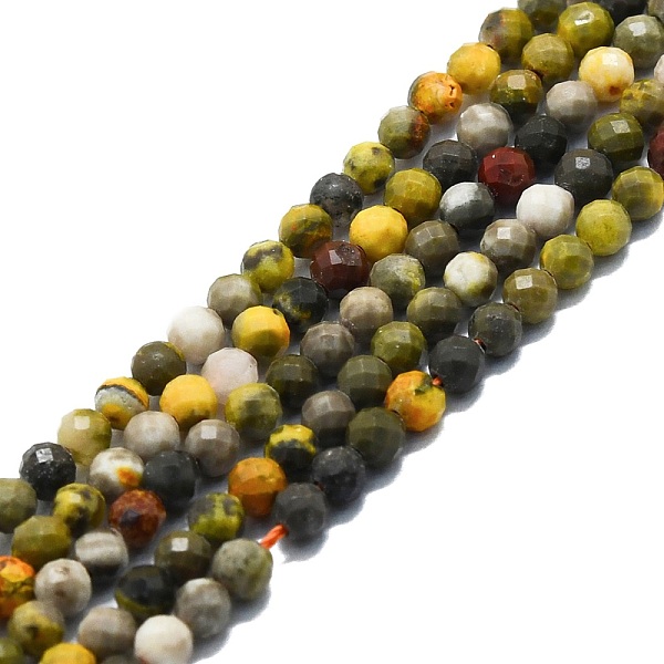 

PandaHall Natural Bumblebee Jasper Beads Strands, Faceted, Round, 3mm, Hole: 0.7mm, about 132pcs/strand, 15.16''~15.55''(38.5~39.5cm)...