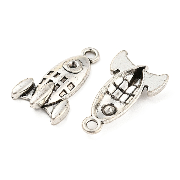 

PandaHall Tibetan Style Alloy Pendants, Cadmium Free & Lead Free, Rocket Charm, Antique Silver, 22.5x13x3mm, Hole: 2mm, about 781pcs/1000g...