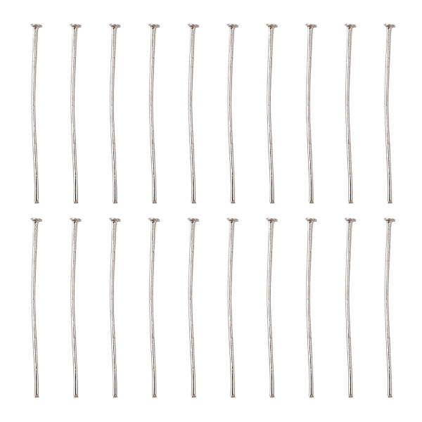 

PandaHall Iron Flat Head Pins, Cadmium Free & Lead Free, Platinum, 20 Gauge, 35x0.75~0.8mm, Head: 2mm Iron